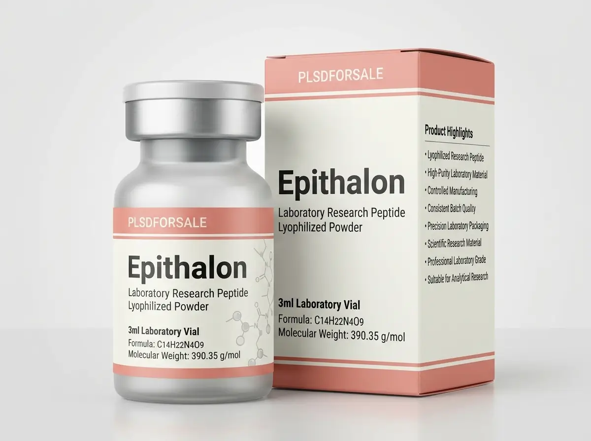Epithalon Laboratory Research Peptide Lyophilized Powder in 3ml Laboratory Vial